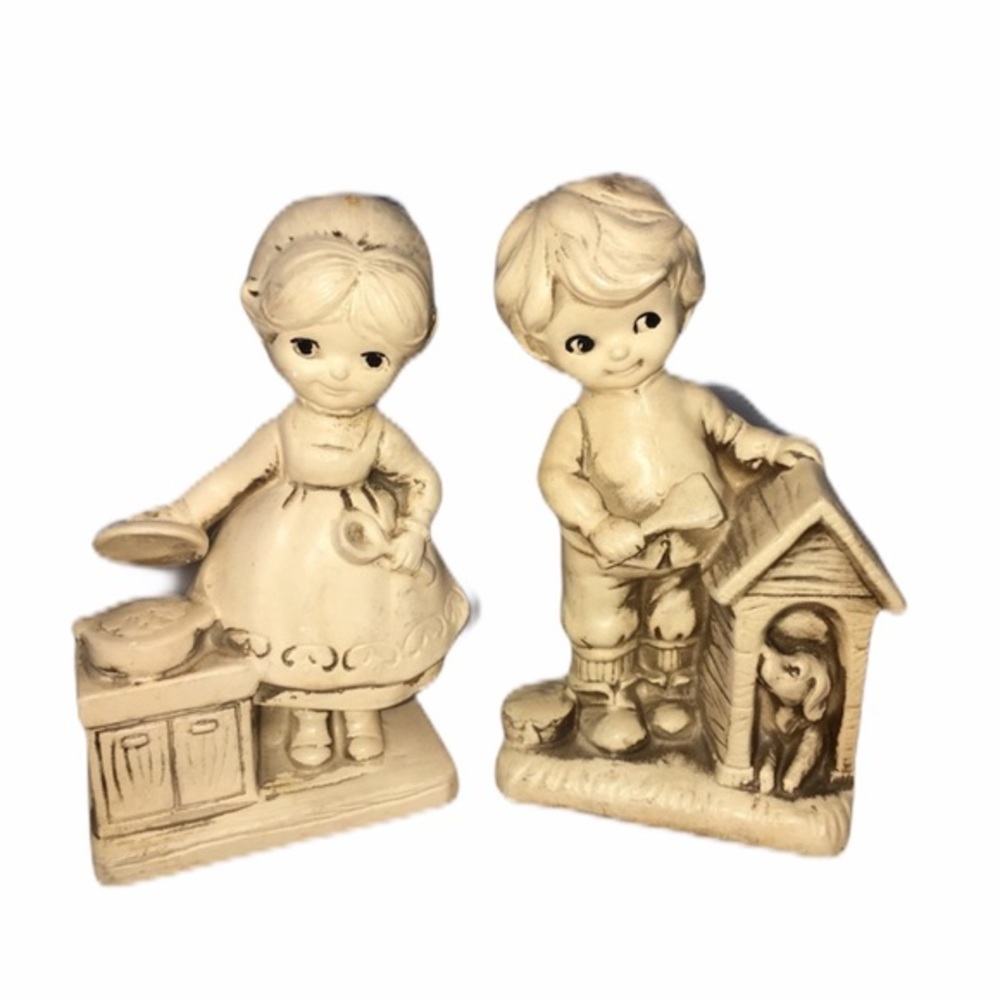 Vintage Wolin Japan‎ Chalkware Figurines